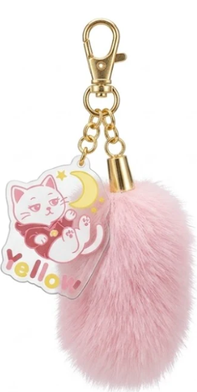 ファー付きアクリルキーホルダー