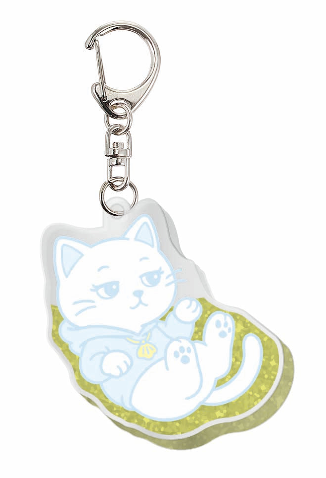 流れるグリッターアクリルキーホルダー