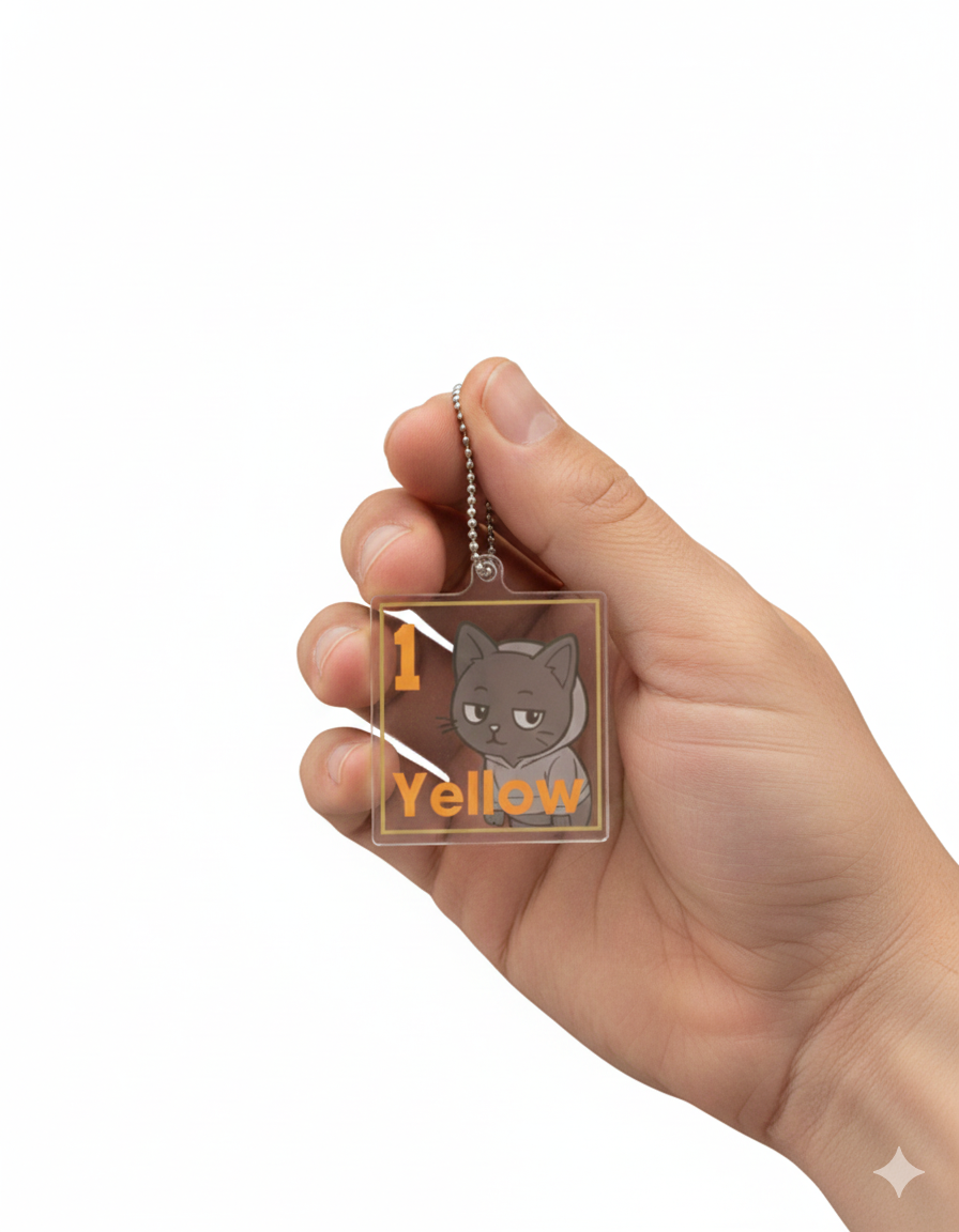 アクリル色紙キーホルダー